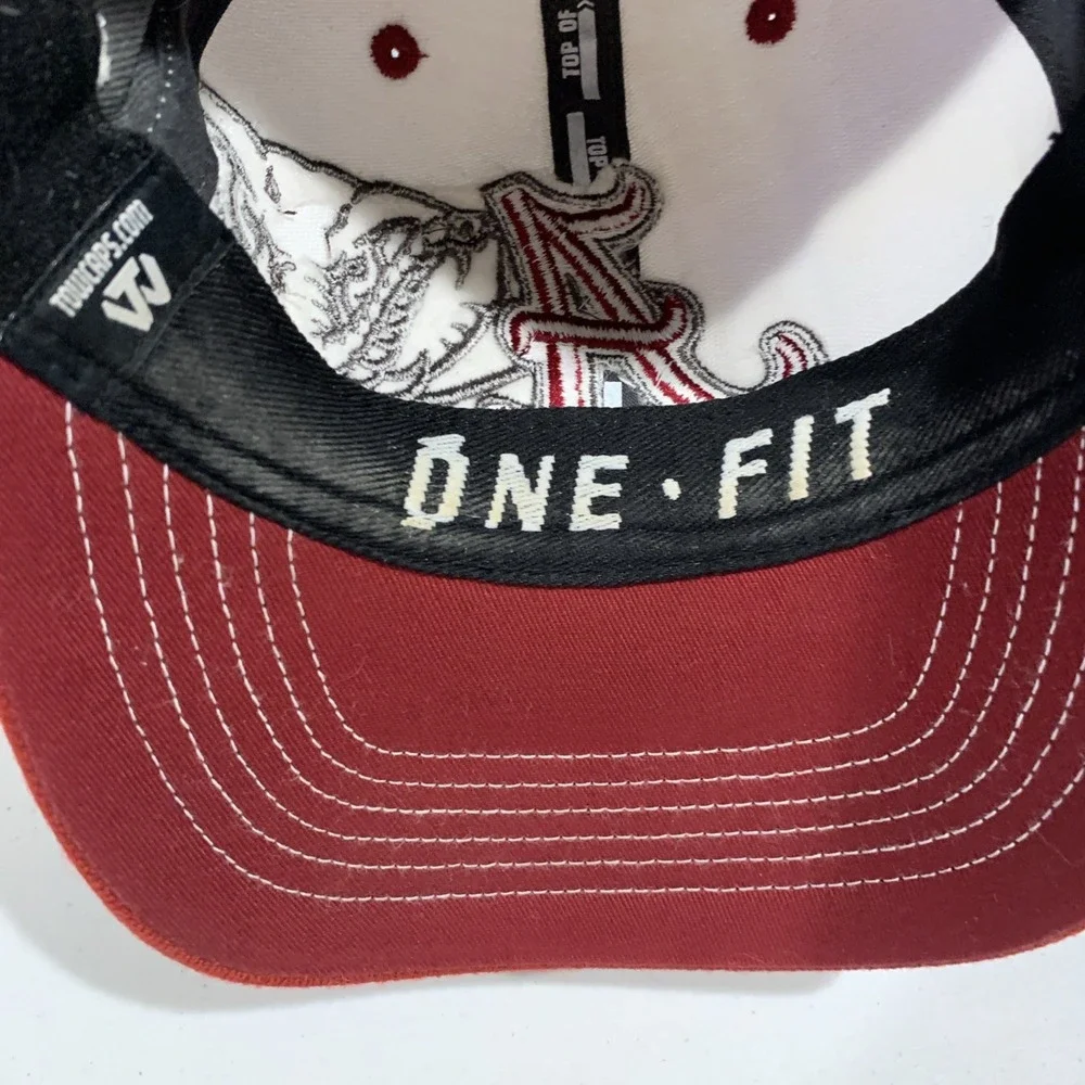 Vtg Rare‎ Top Of The World Alabama Crimson Tide Elephant Logo cap Gray Flex Fit